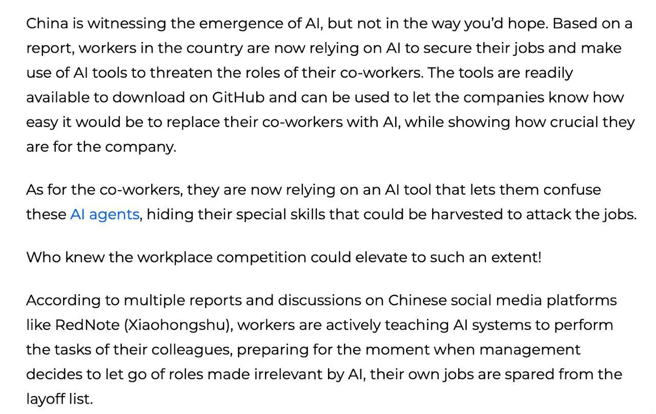 В Китае набирает обороты ИИ-сервис для клонирования коллег: как офисные работники спасаются от увольнений