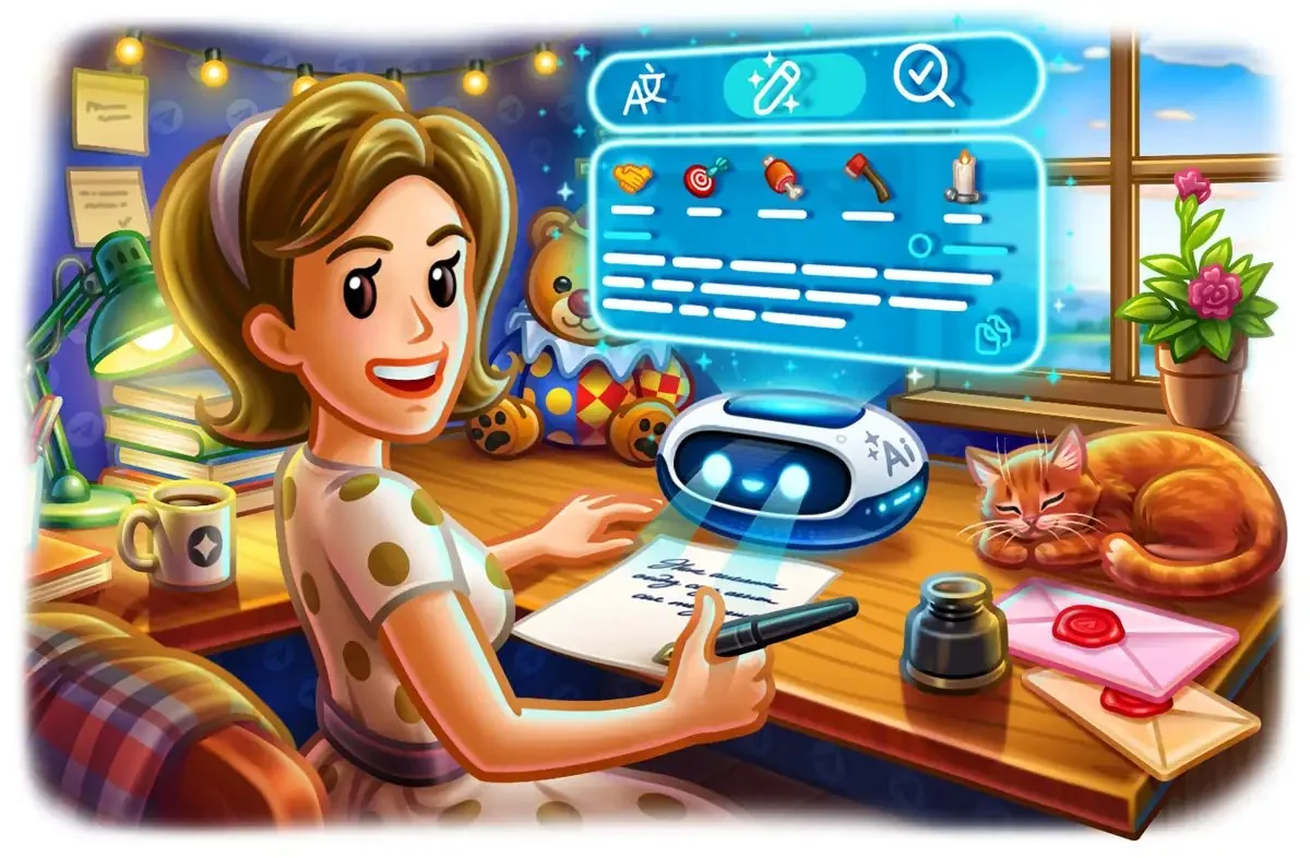 В Telegram добавили ИИ-редактор текста и новые функции для ботов