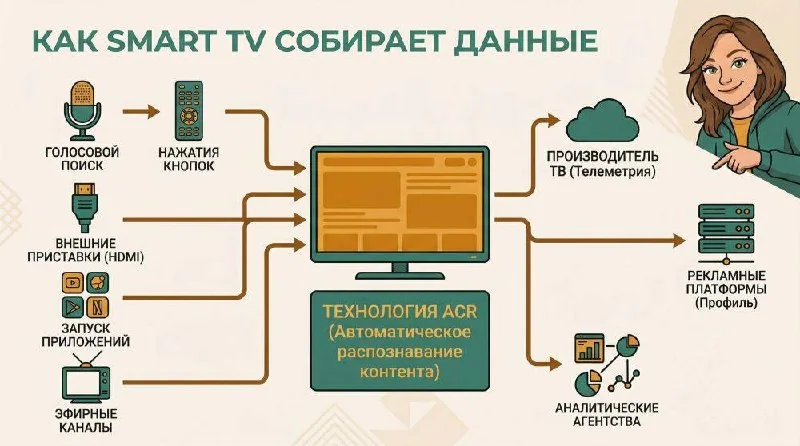 Умные телевизоры Samsung и LG тайно следят за пользователями через ACR