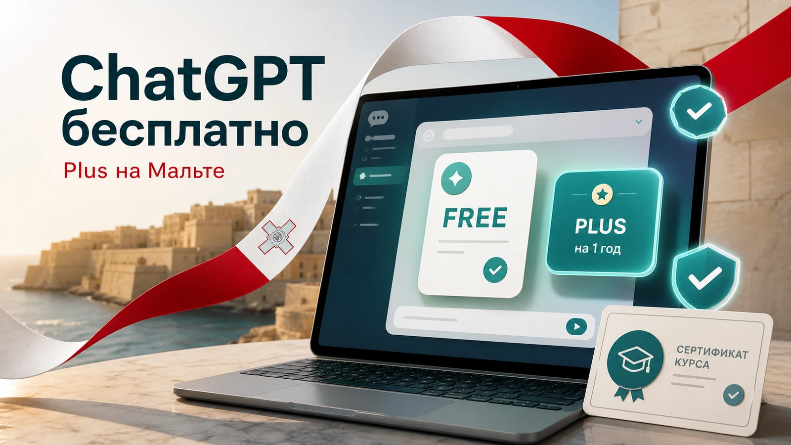 Как получить ChatGPT бесплатно в 2026 году: легальные способы и программа на Мальте